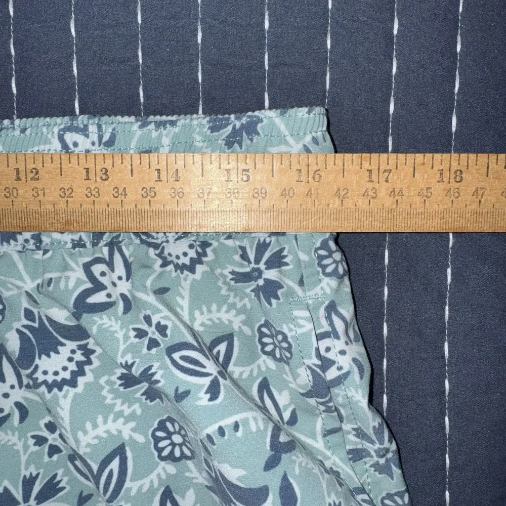 Faherty Swim Trunk Shorts Elastic Tie Floral Green Blue Cream Mens  Sz XL Lined